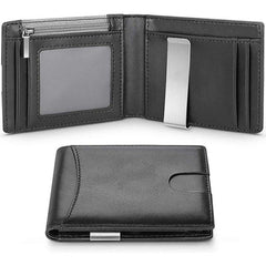 Men's Carbon Fiber Money Clip Card Holder Coin Purse