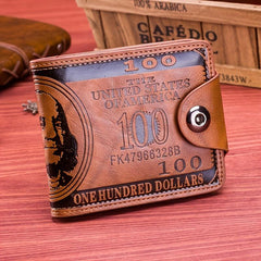 RFID Leather Wallet Men Vintage Thin Short Credit Card Holder Money Bag