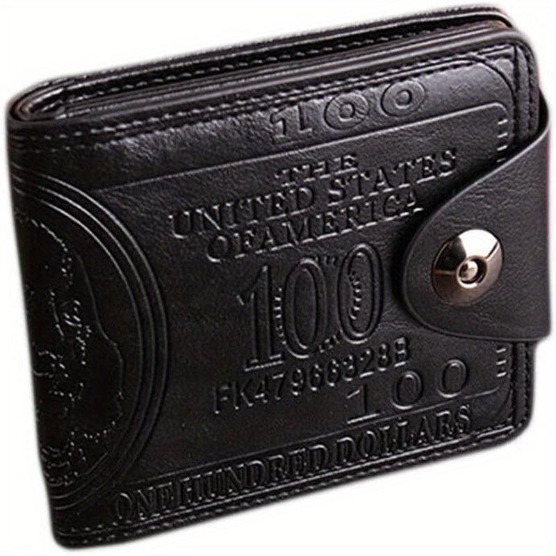 Men's US Dollar Bill Money Bifold Wallet Card Photo Holder Wallet
