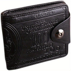 Men's US Dollar Bill Money Bifold Wallet Card Photo Holder Wallet