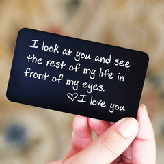 Engraved Wallet Insert Deployment Gift Be My Valentine