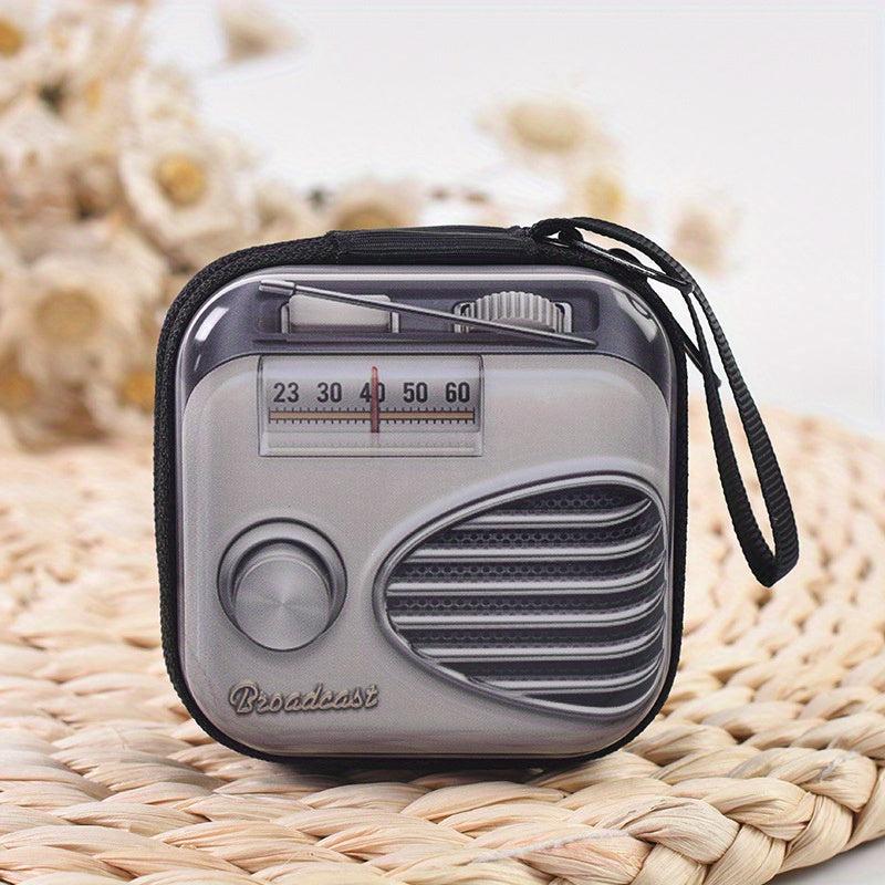 Men's Creative Coin Purse Retro Cartoon Key Bag Earphone Storage