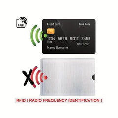 3Pcs Aluminum Anti RFID Blocking Card Holder