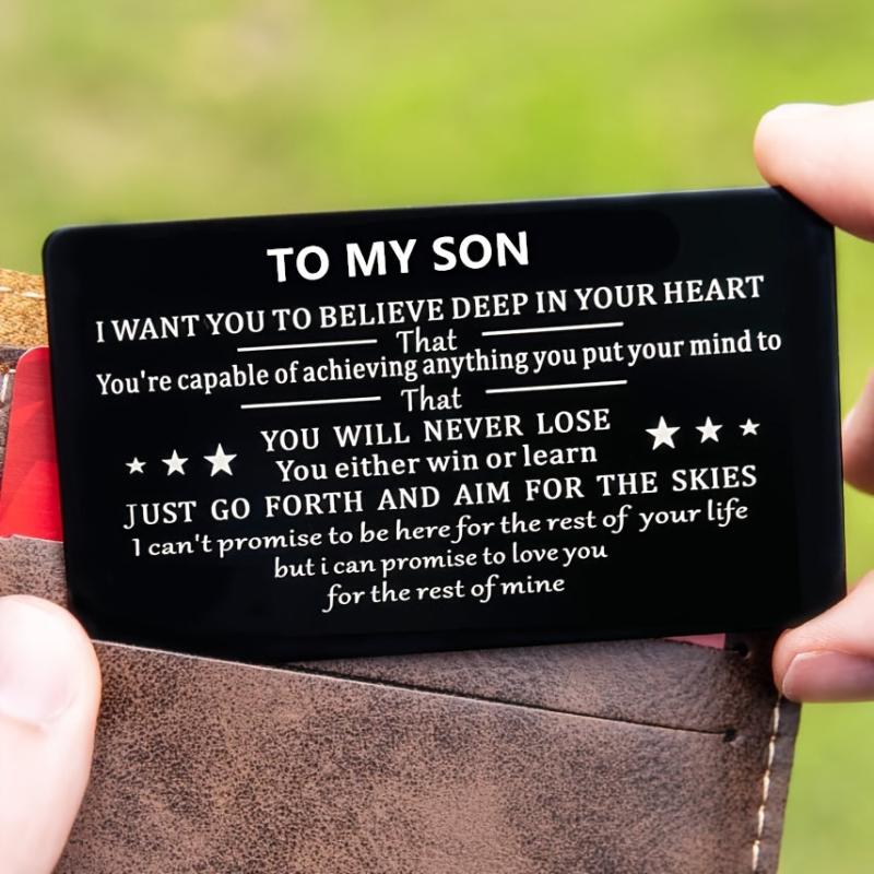 Engraved Wallet Insert for Daughter Grandson Granddaughter