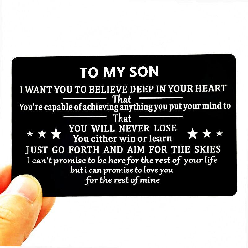 Engraved Wallet Insert for Daughter Grandson Granddaughter