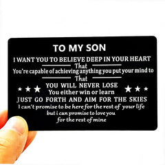 Engraved Wallet Insert for Daughter Grandson Granddaughter