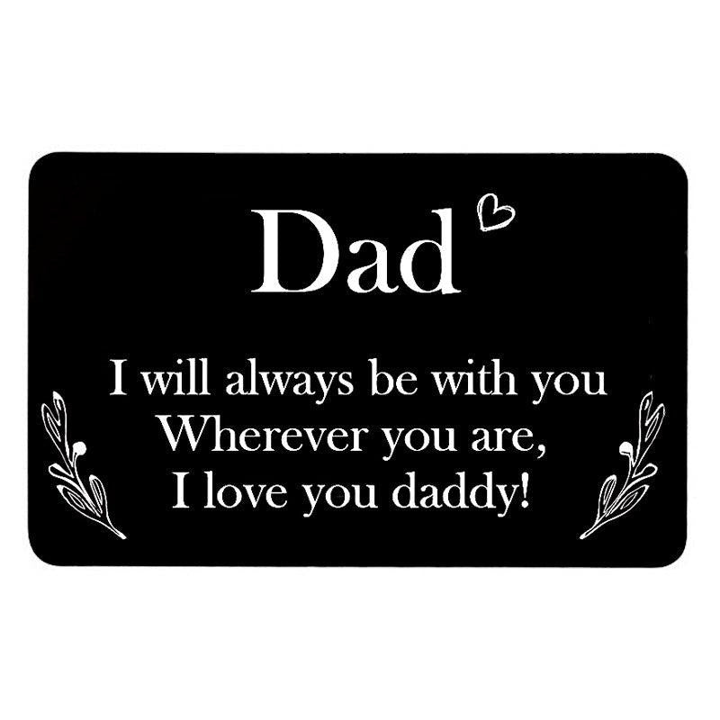 Metal Wallet Clip Souvenir Card To Dad Birthday Gift For Father