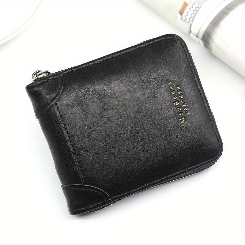 Men's Short Wallet Money Clip 6 Card Slots Business Retro Wallet