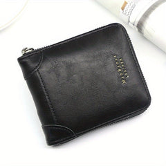Men's Short Wallet Money Clip 6 Card Slots Business Retro Wallet
