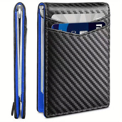 Carbon Fiber American Money Clip Double Fold Edge Wallet