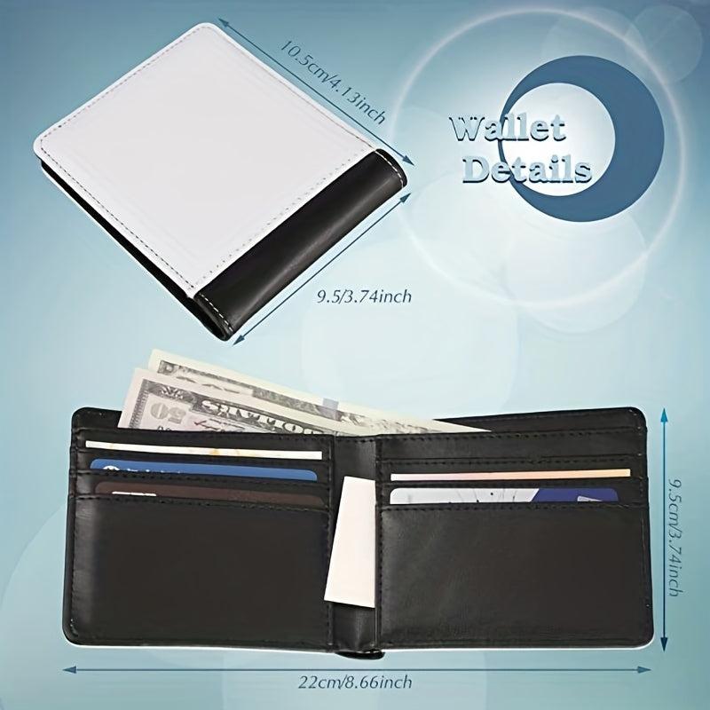 Sublimation Wallet Blank Heat Transfer DIY Bifold Wallet Men Student