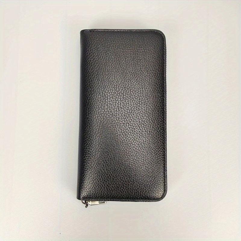 Men's Zipper Wallet Business Card Holder