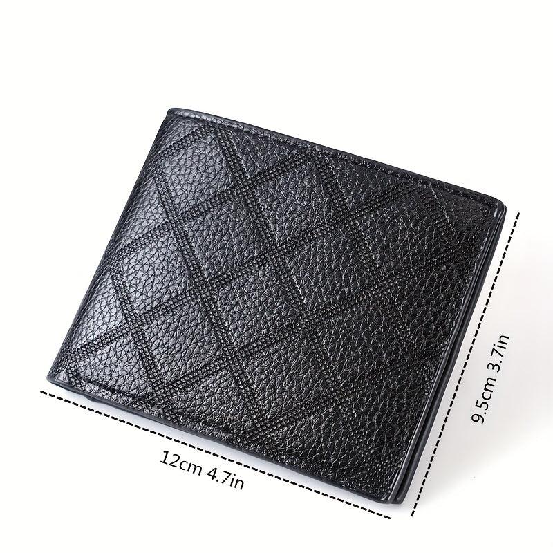 Men's Leather Short Wallet Money Clip Holder Coin Purse Gift For Men