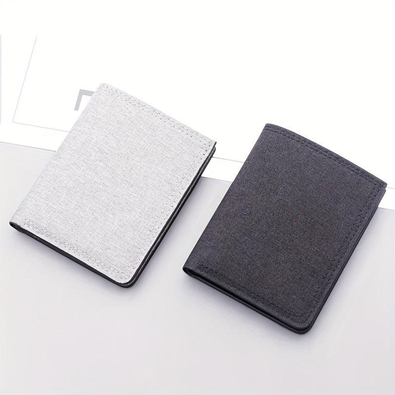 Men's Canvas Wallet Zipper Coin Purse Card Holder
