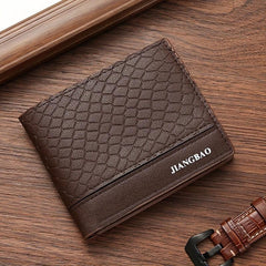Men's Snake Skin Pattern Short Wallet with Card Slots