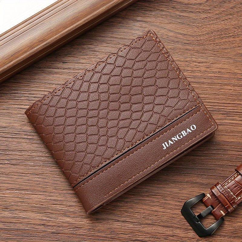 Men's Snake Skin Pattern Short Wallet with Card Slots