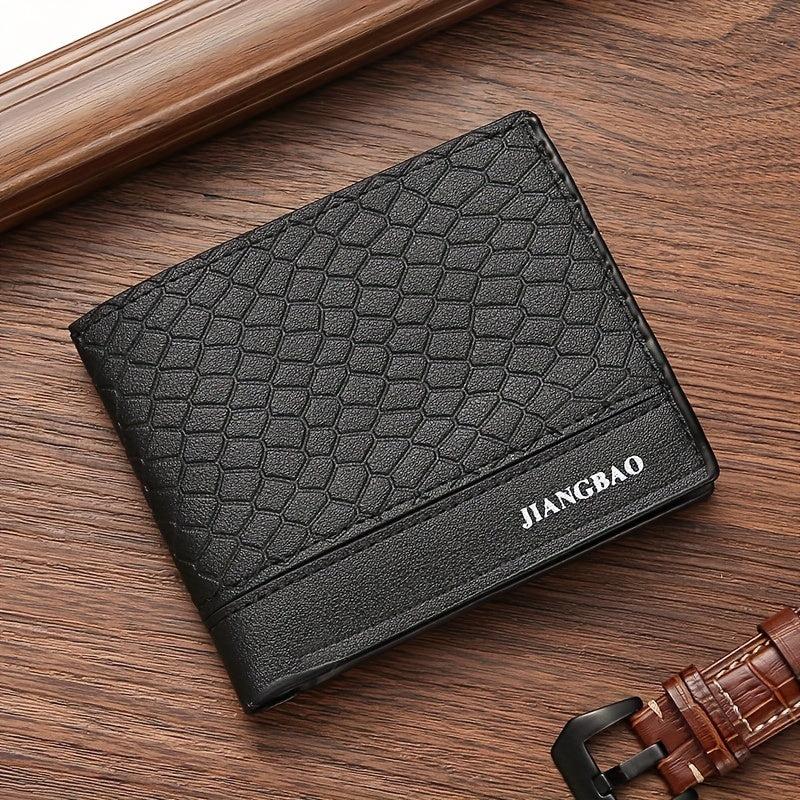 Men's Snake Skin Pattern Short Wallet with Card Slots