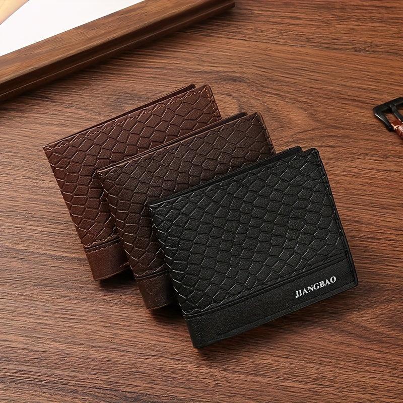 Men's Snake Skin Pattern Short Wallet with Card Slots