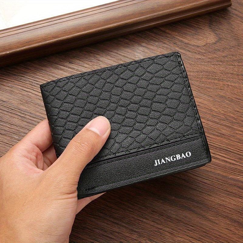 Men's Snake Skin Pattern Short Wallet with Card Slots