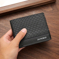 Men's Snake Skin Pattern Short Wallet with Card Slots
