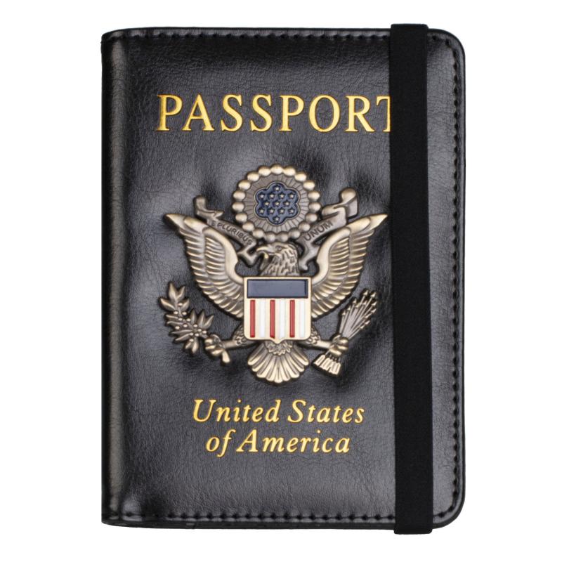 RFID Blocking Leather Passport Holder Case