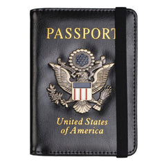 RFID Blocking Leather Passport Holder Case