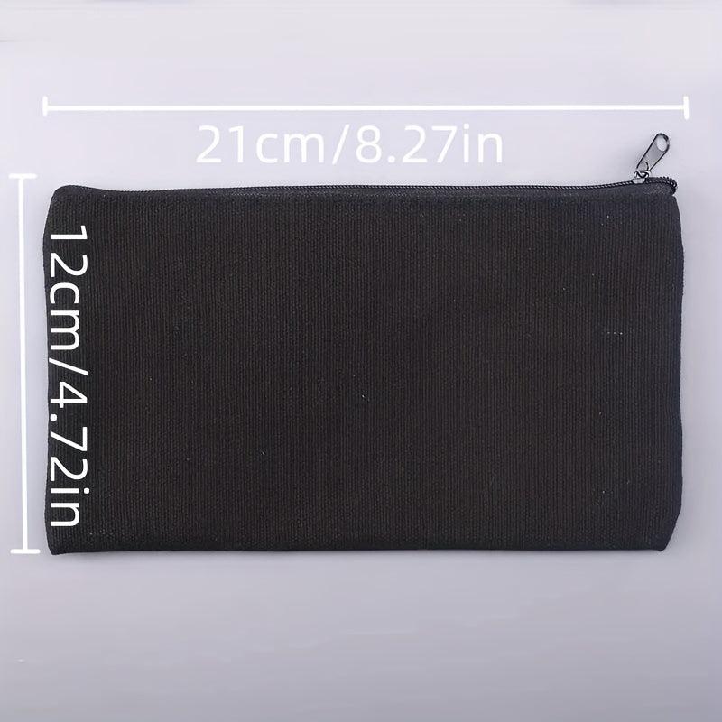 Portable Canvas Pencil Pen Marker Bag Cosmetic Bag