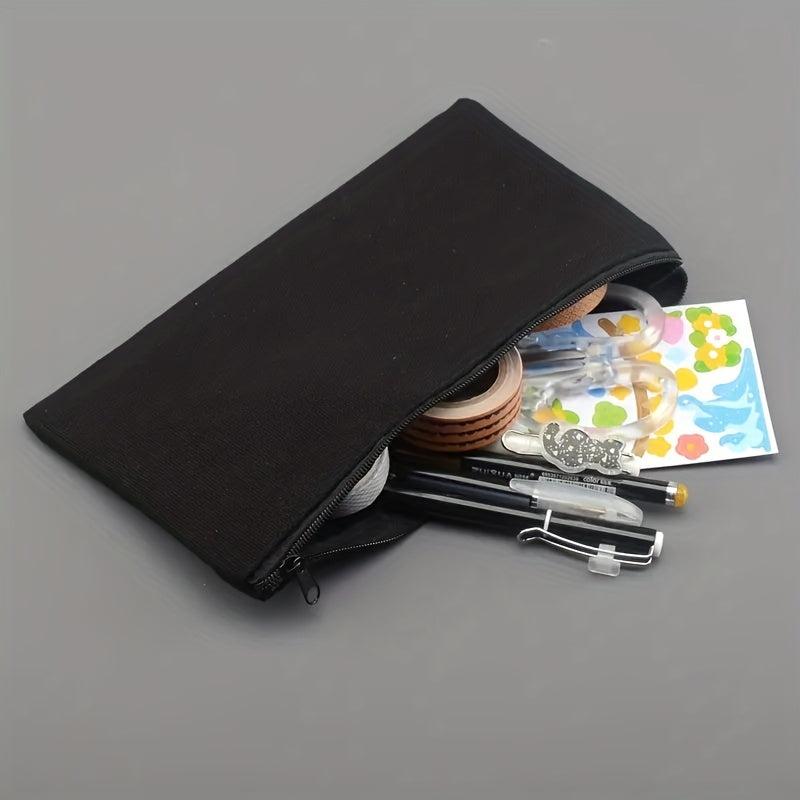 Portable Canvas Pencil Pen Marker Bag Cosmetic Bag