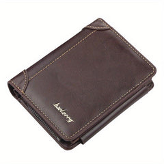Men's Short Wallet Zipper Coin Purse Card Holder Money Clip