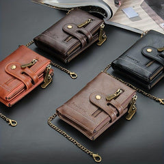Men's Short Wallet Zipper Coin Purse Card Holder Money Clip
