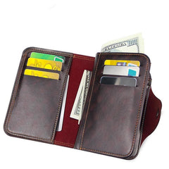Men's Short Wallet with Magnetic Buckle Large Capacity