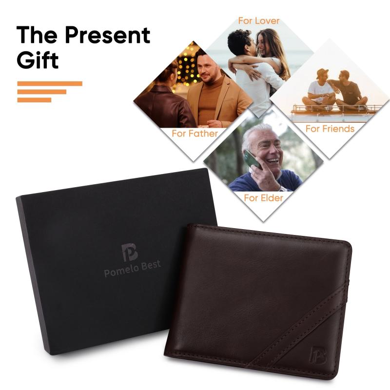 Men's RFID Slim Leather Wallet Brown