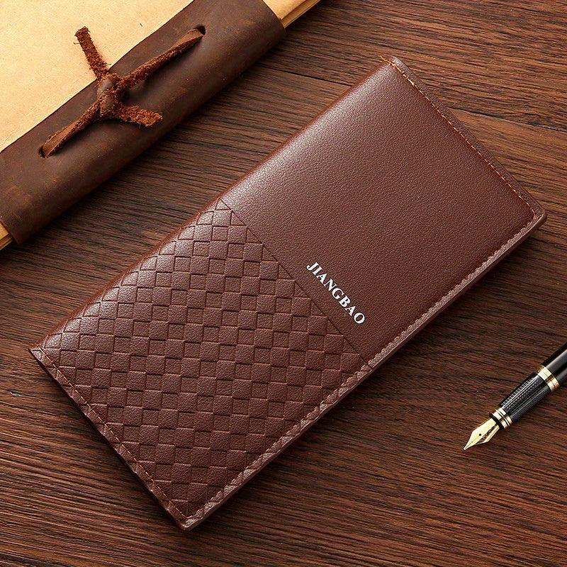 Long Men's Braided Money Clip Wallet