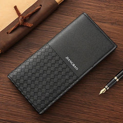 Long Men's Braided Money Clip Wallet