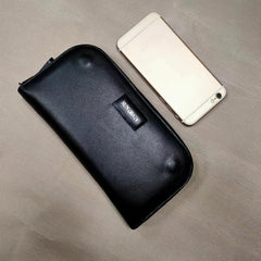 Men's Leather Zipper Handbag Multifunctional Wallet Large Capacity Clutch