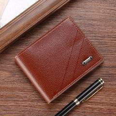 Men's Business Short Wallet With Card Slots Soft Horizontal Wallet