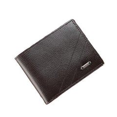 Men's Business Short Wallet With Card Slots Soft Horizontal Wallet