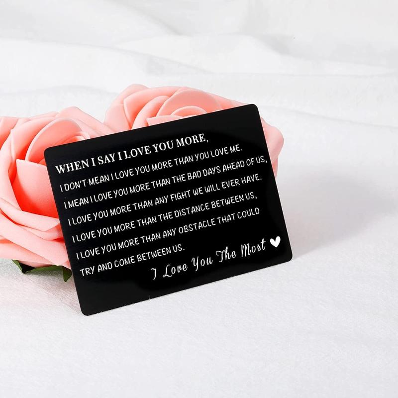 Alloy Carving Card Wallet Clip Anniversary Gift