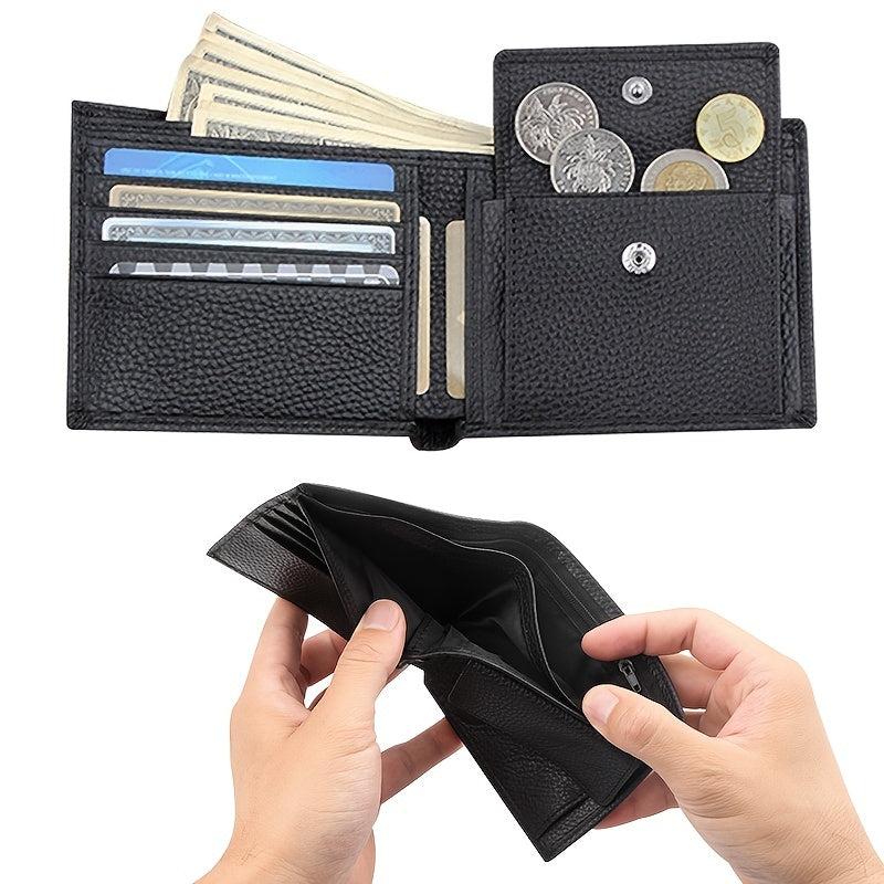 Men's RFID Leather Money Clip Wallet Vintage Card Holder