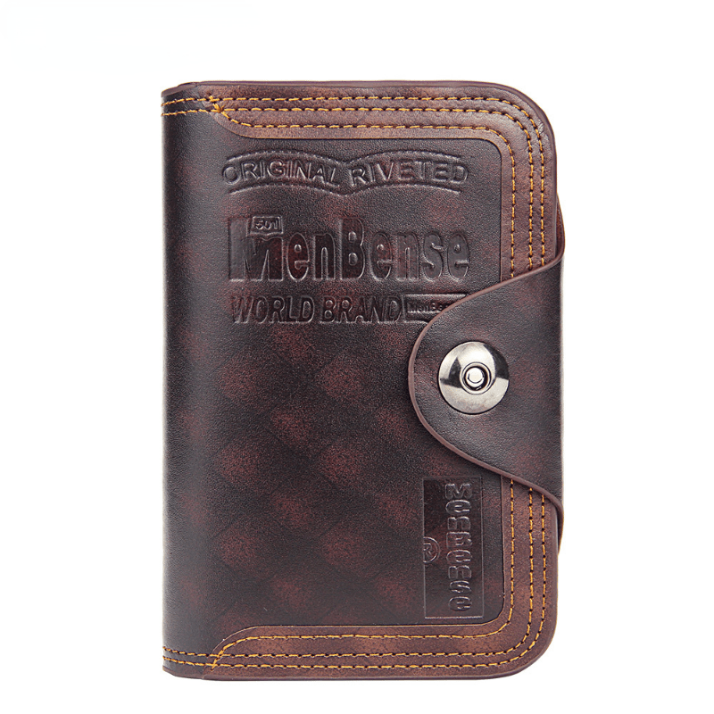 Vintage Leather Wallet Long Wallet for Men
