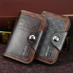 Vintage Leather Wallet Long Wallet for Men