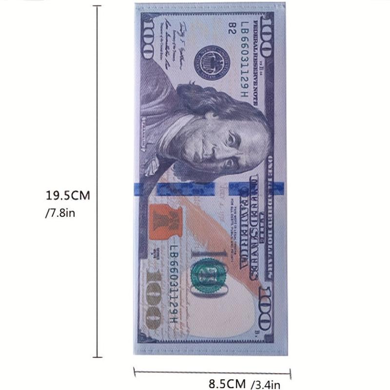 Men's PU Wallet Coin Pattern US Dollar Folding Paper Money Wallet