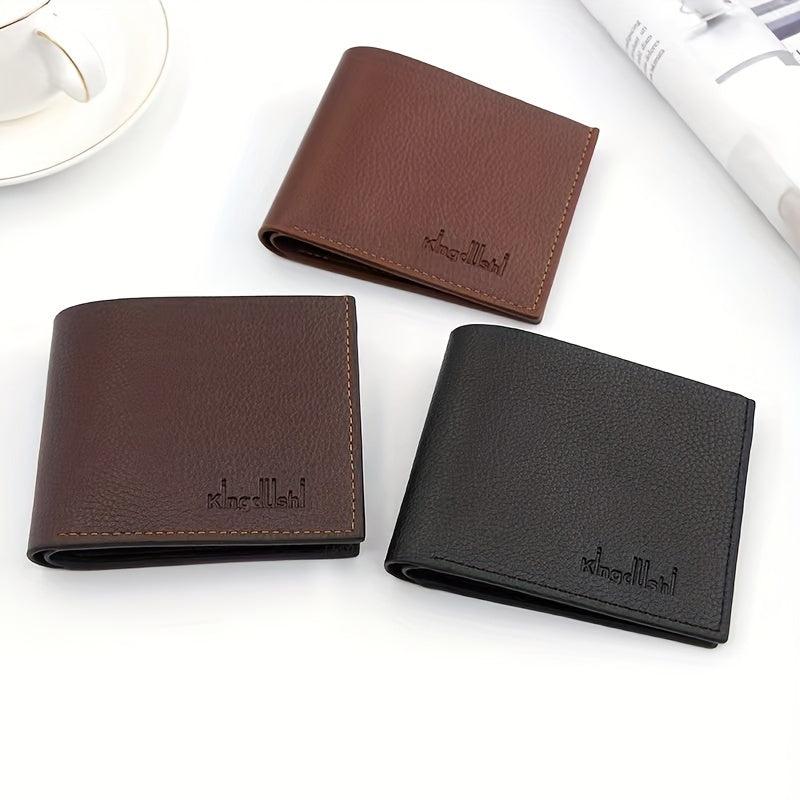 Men's Soft Leather Compact Bifold Wallet