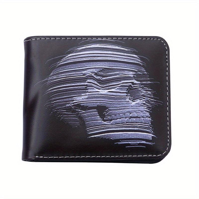 Men's Skull Pattern Short Wallet Bifold Wallet Coin Purse
