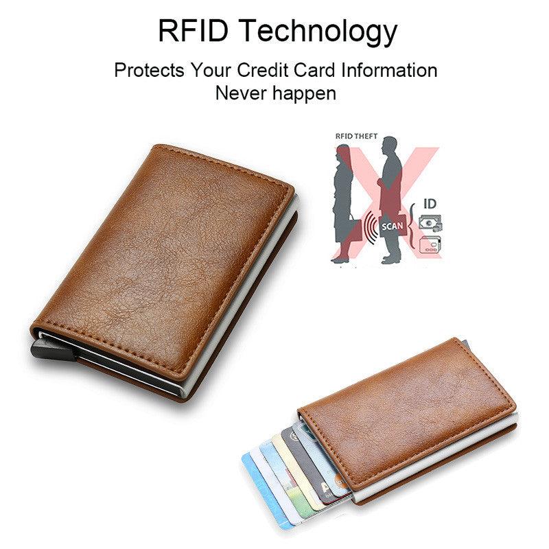 RFID Blocking Card Holder Pop up Credit Card Holder Money Clip Gift