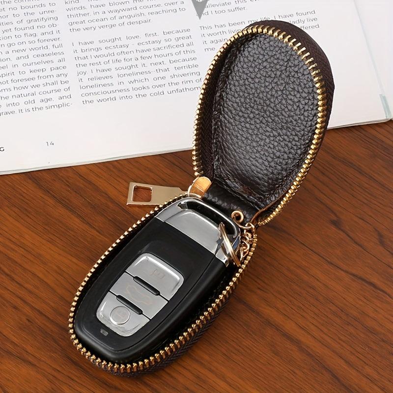 Leather Mini Key Holder Keychain Case Wallet Key Storage Key Protector