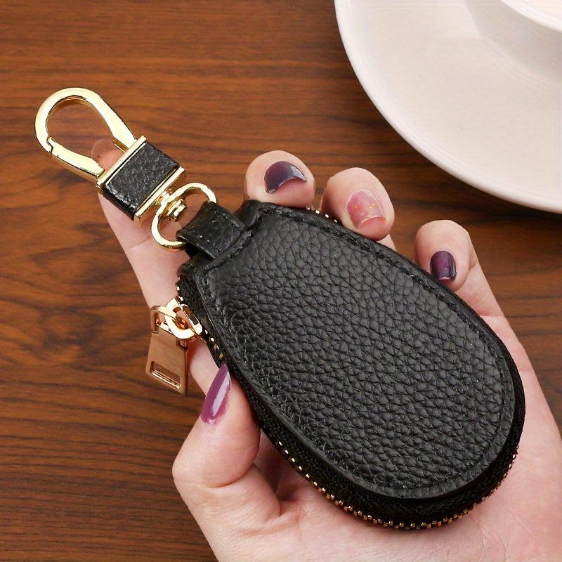 Leather Mini Key Holder Keychain Case Wallet Key Storage Key Protector