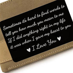 Aluminum Lettering Card Wallet Clip for Couple Postcard Business Card