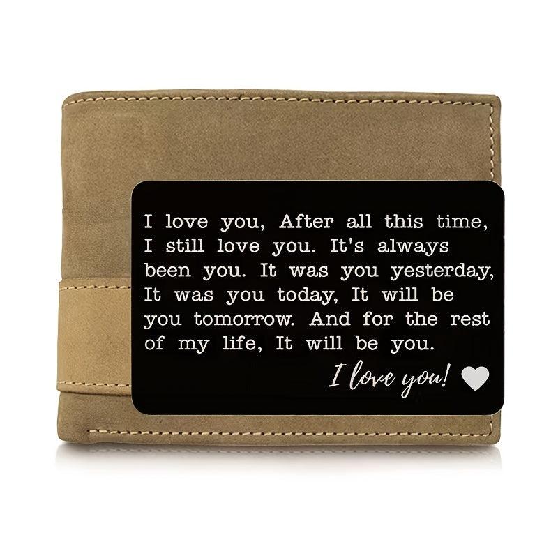 1pc I Love You Alloy Card Christmas Gift For Couple