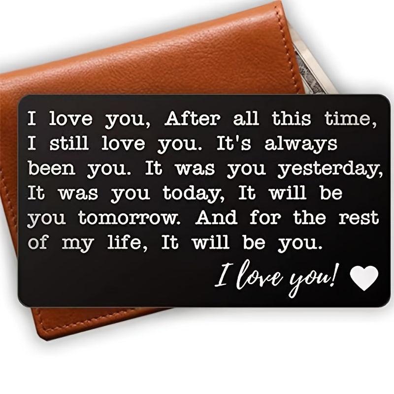 1pc I Love You Alloy Card Christmas Gift For Couple